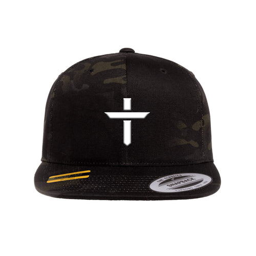 Cross Camo Snapback Hat