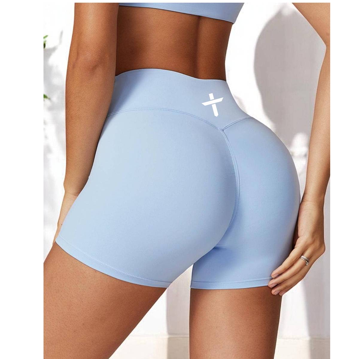 High Waist Seamless Athletic Shorts with Sculpting Fit