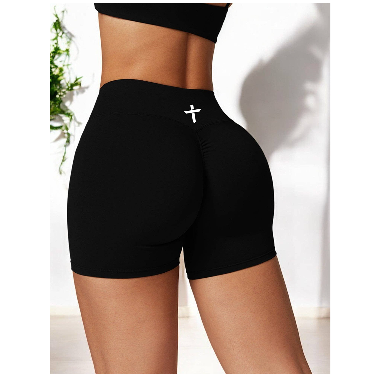 High Waist Seamless Athletic Shorts with Sculpting Fit