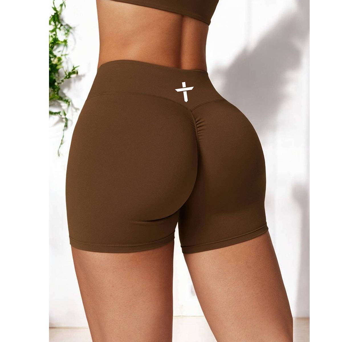 High Waist Seamless Athletic Shorts with Sculpting Fit